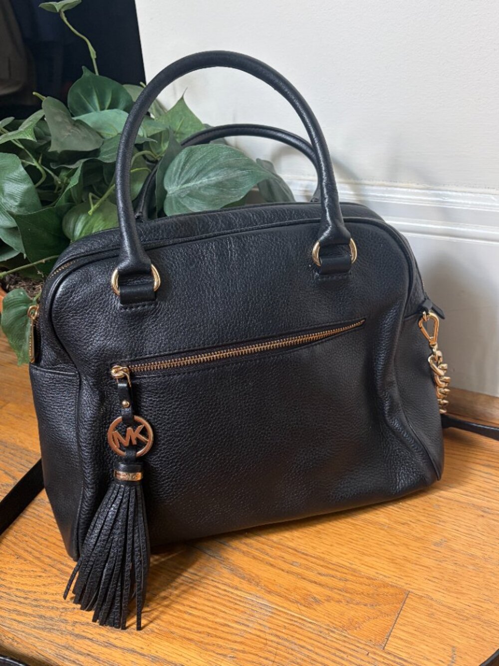 Michael Kors Knox Satchel Black Crossbody